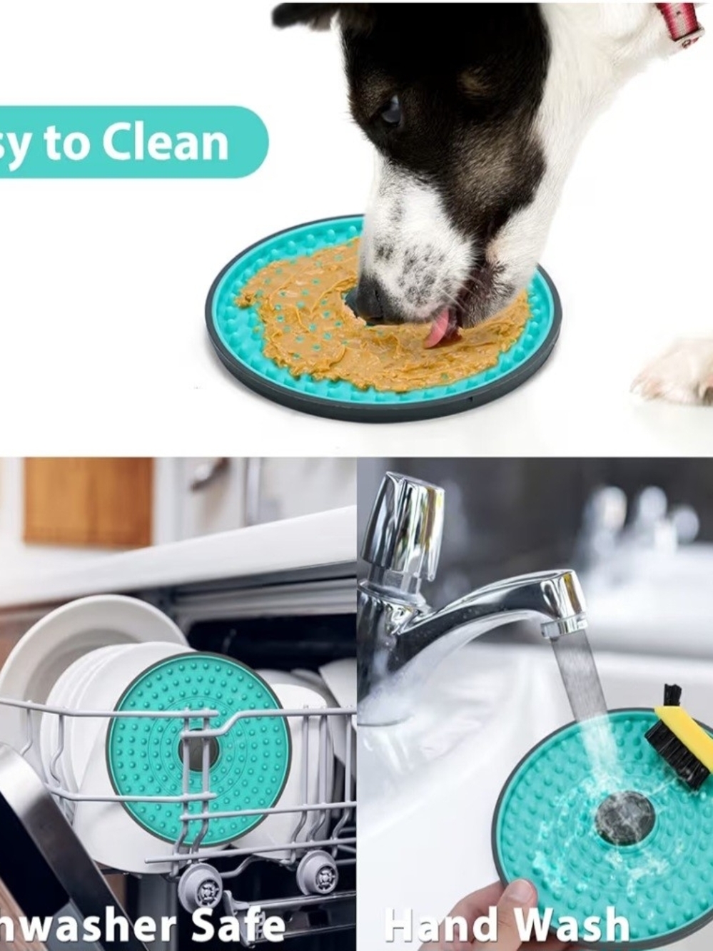 Silicone Lick Plate for Dog - Teal